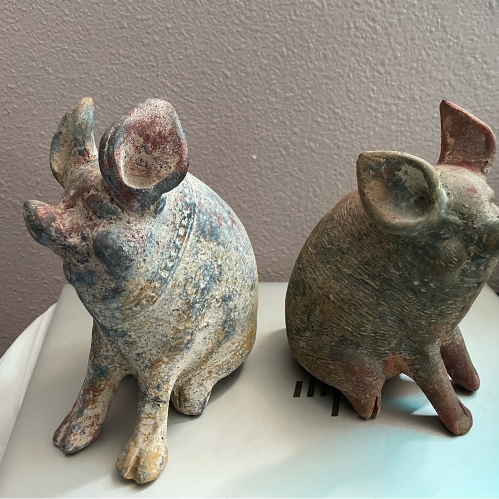 Rustic Pig Figurines - Mexican Folk Art